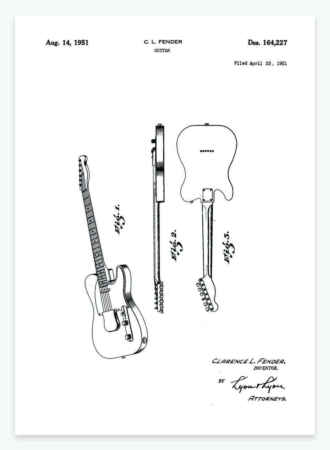 guitar | PATENTPLAKAT - decoARTE