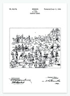 stof med tryk | PATENTPLAKAT - decoARTE