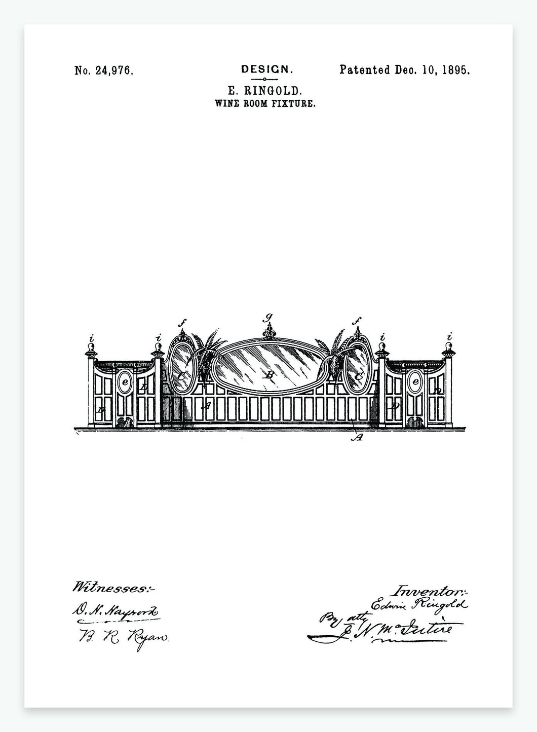 frontispiece til vinreol | PATENTPLAKAT - decoARTE