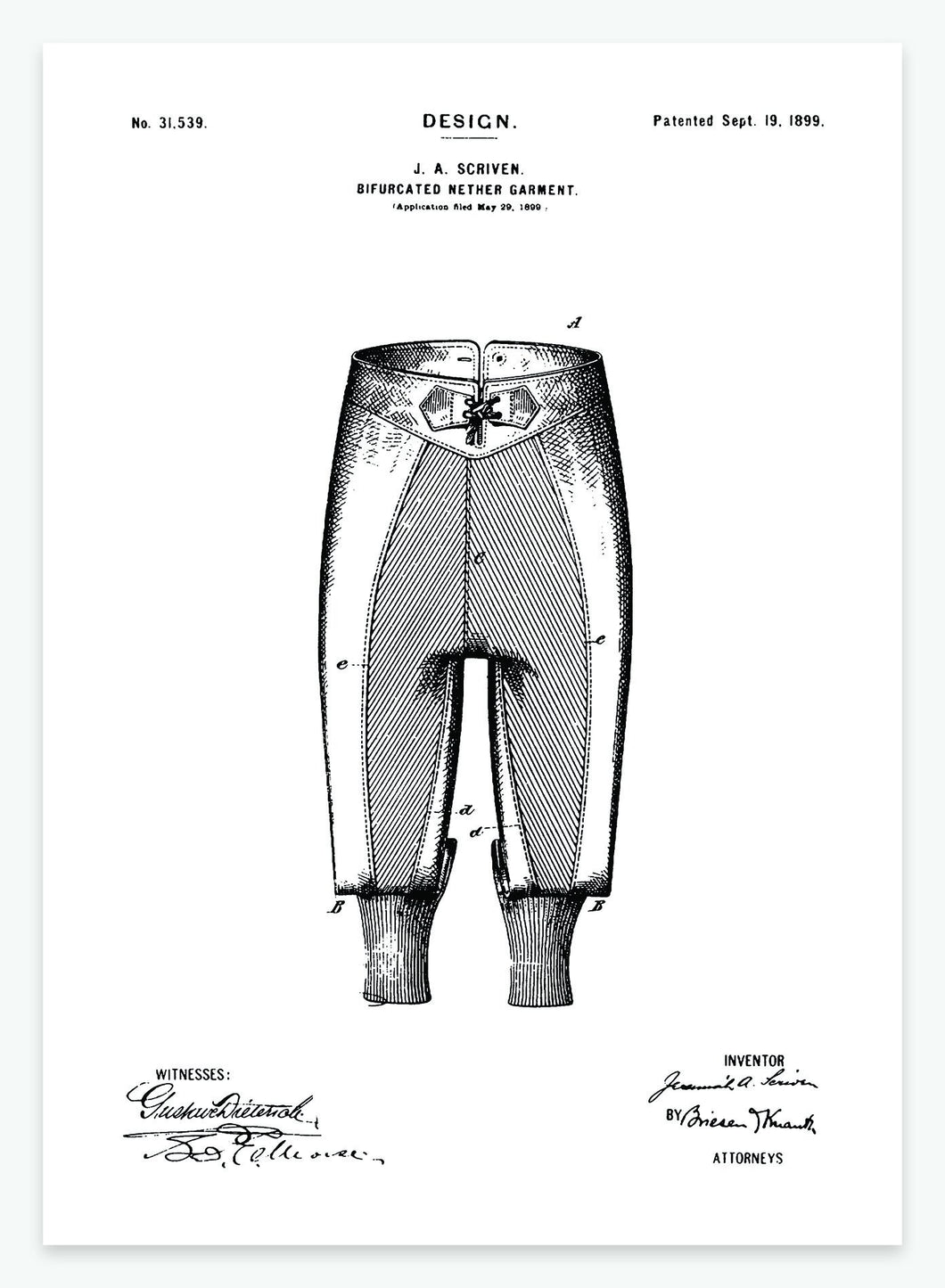 Ridebukser | Smukt patent til din væg | plakat | poster - decoARTE