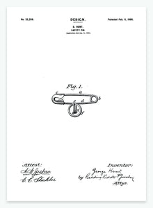 Sikkerhedsnål | Smukt patent til din væg | plakat | poster - decoARTE