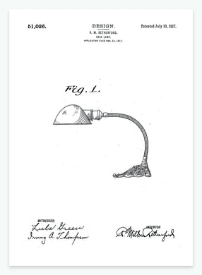 bordlampe | PATENTPLAKAT - decoARTE