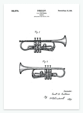 Trumpet | Smukt patent til din væg | plakat | poster - decoARTE