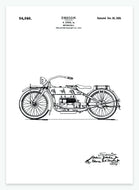Motorcykel | Smukt patent til din væg - decoARTE