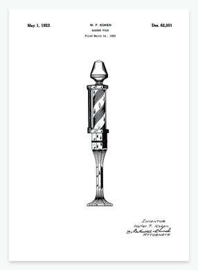 barberstang | PATENTPLAKAT - decoARTE