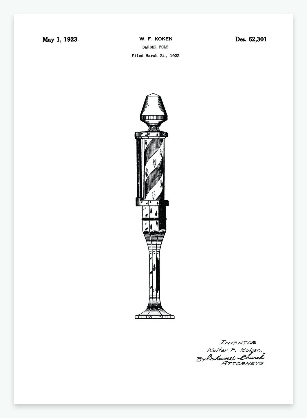 barberstang | PATENTPLAKAT - decoARTE