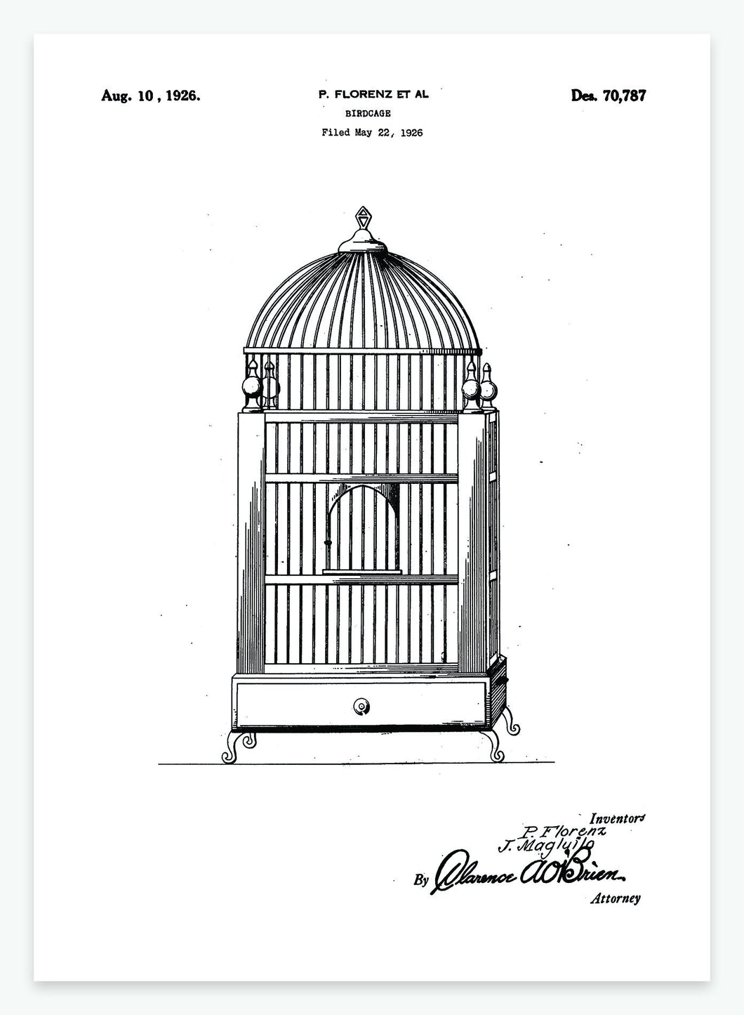fuglebur | PATENTPLAKAT - decoARTE