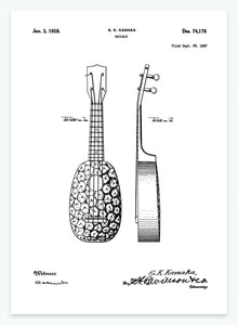 Ukulele | Smukt patent til din væg | plakat | poster - decoARTE