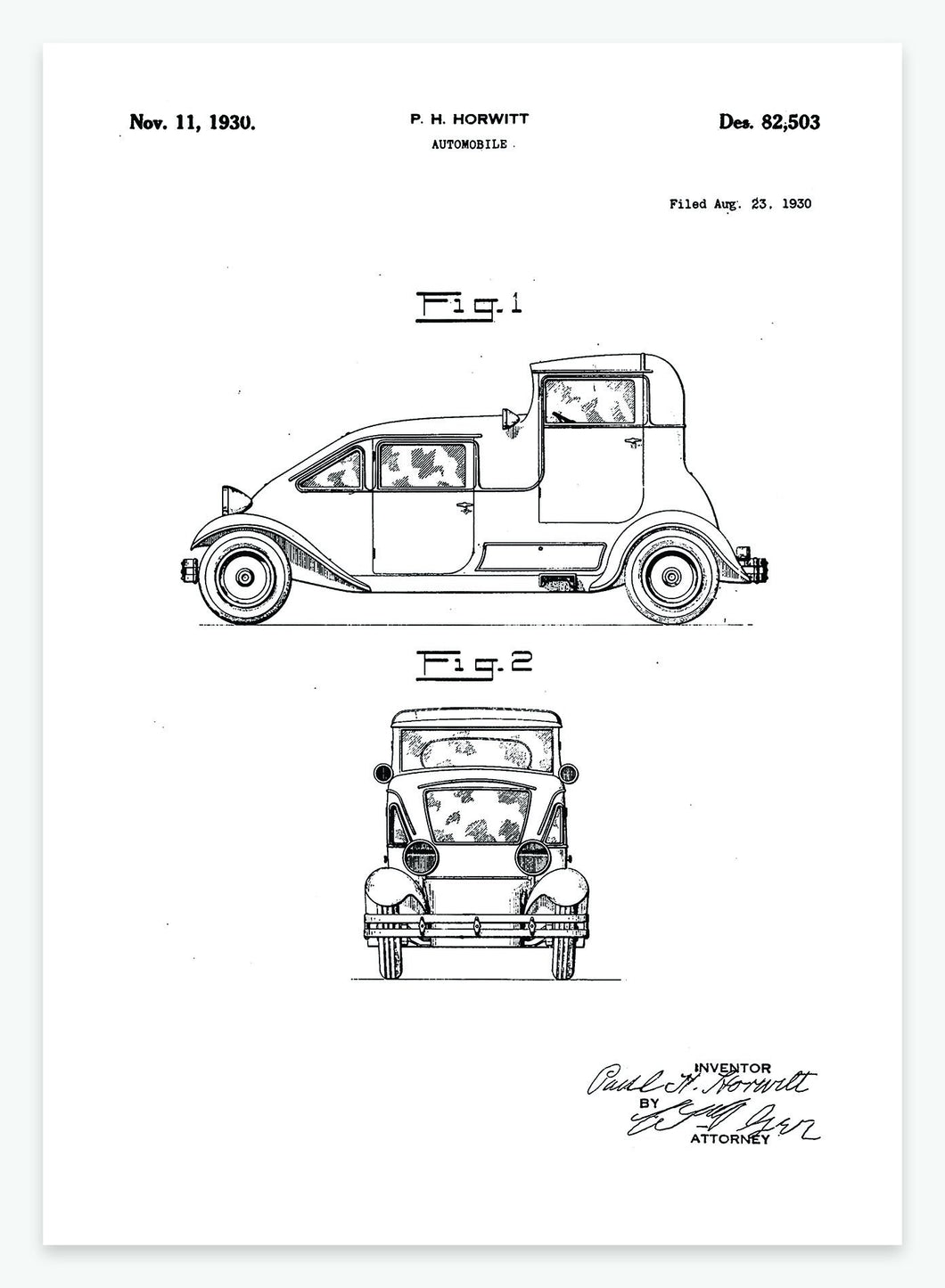 automobil | PATENTPLAKAT - decoARTE