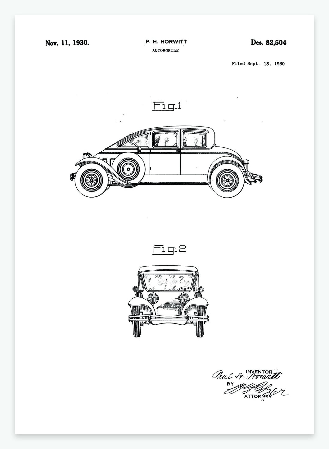 automobil | PATENTPLAKAT - decoARTE