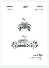 Indlæs billede til gallerivisning automobil | PATENTPLAKAT - decoARTE
