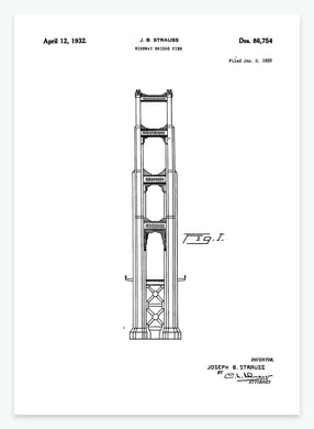 golden gate bridge | PATENTPLAKAT - decoARTE