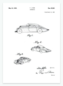 automobil | PATENTPLAKAT - decoARTE
