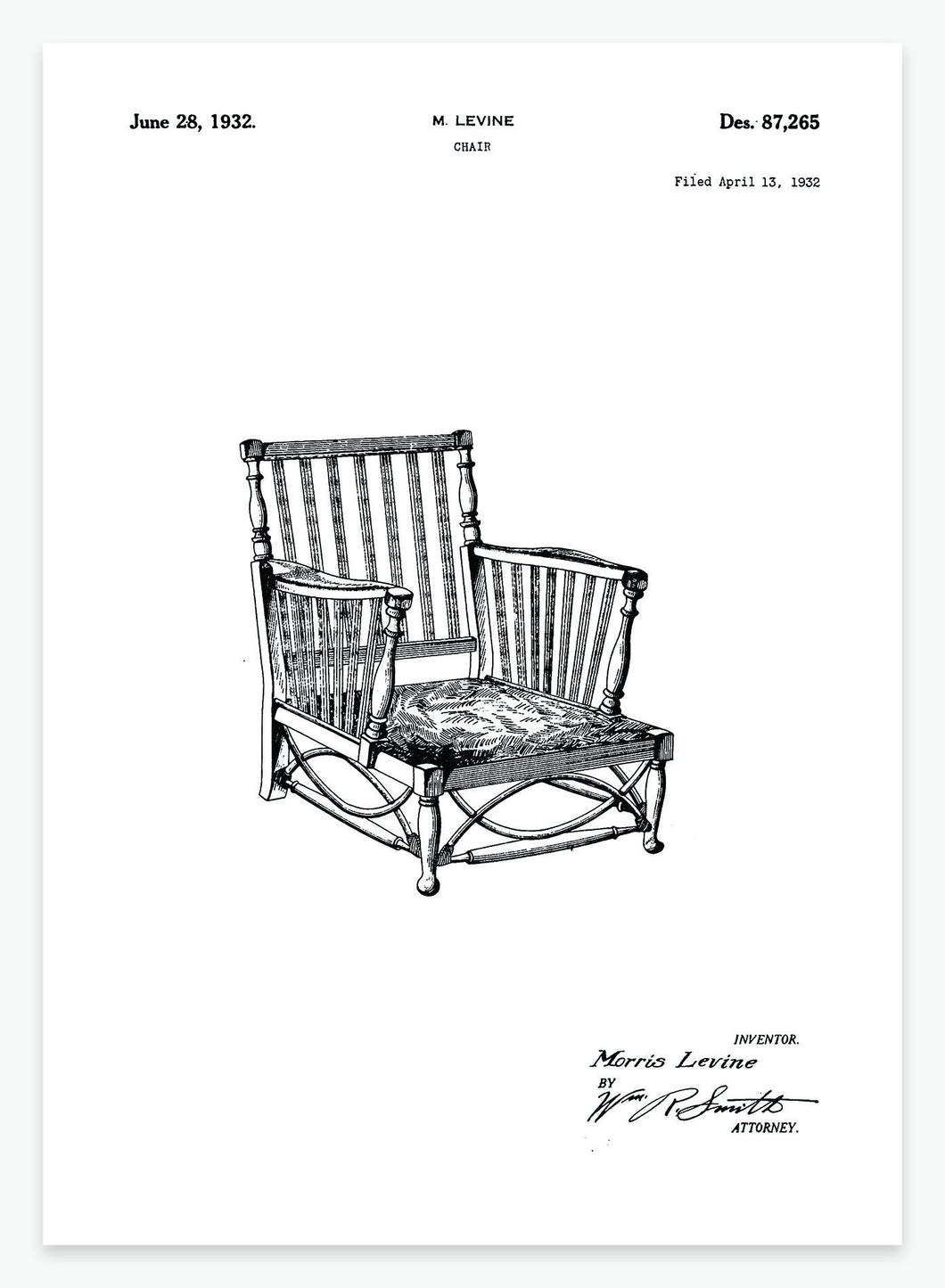 Stol | Smukt patent til din væg | plakat | poster - decoARTE