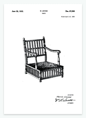 Stol | Smukt patent til din væg | plakat | poster - decoARTE