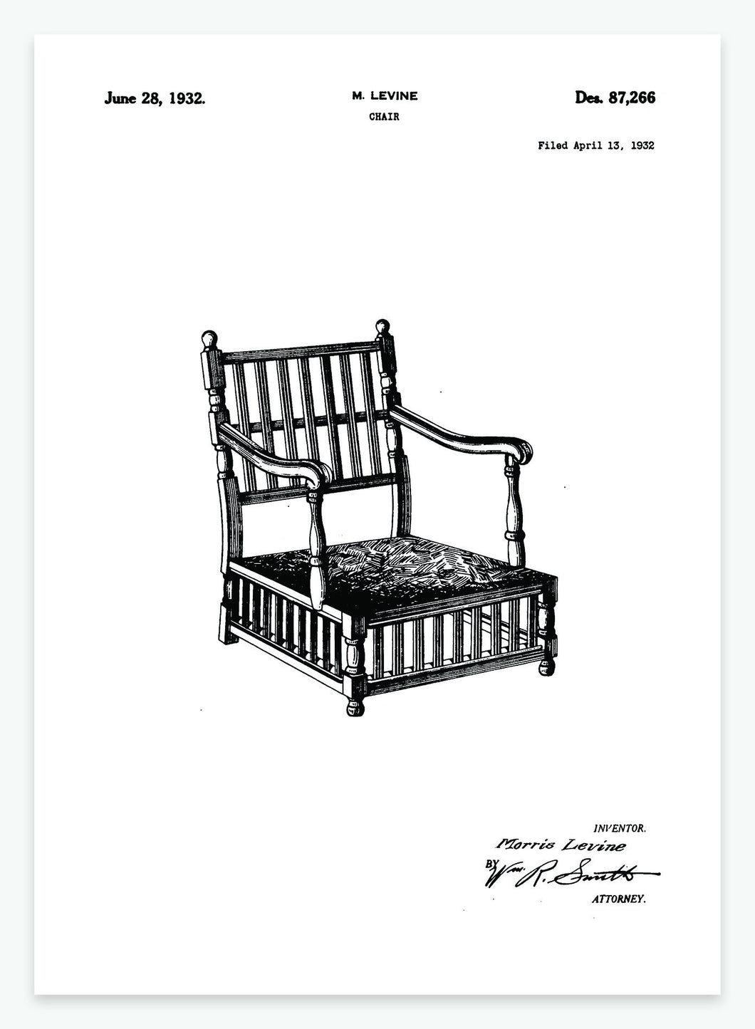 Stol | Smukt patent til din væg | plakat | poster - decoARTE