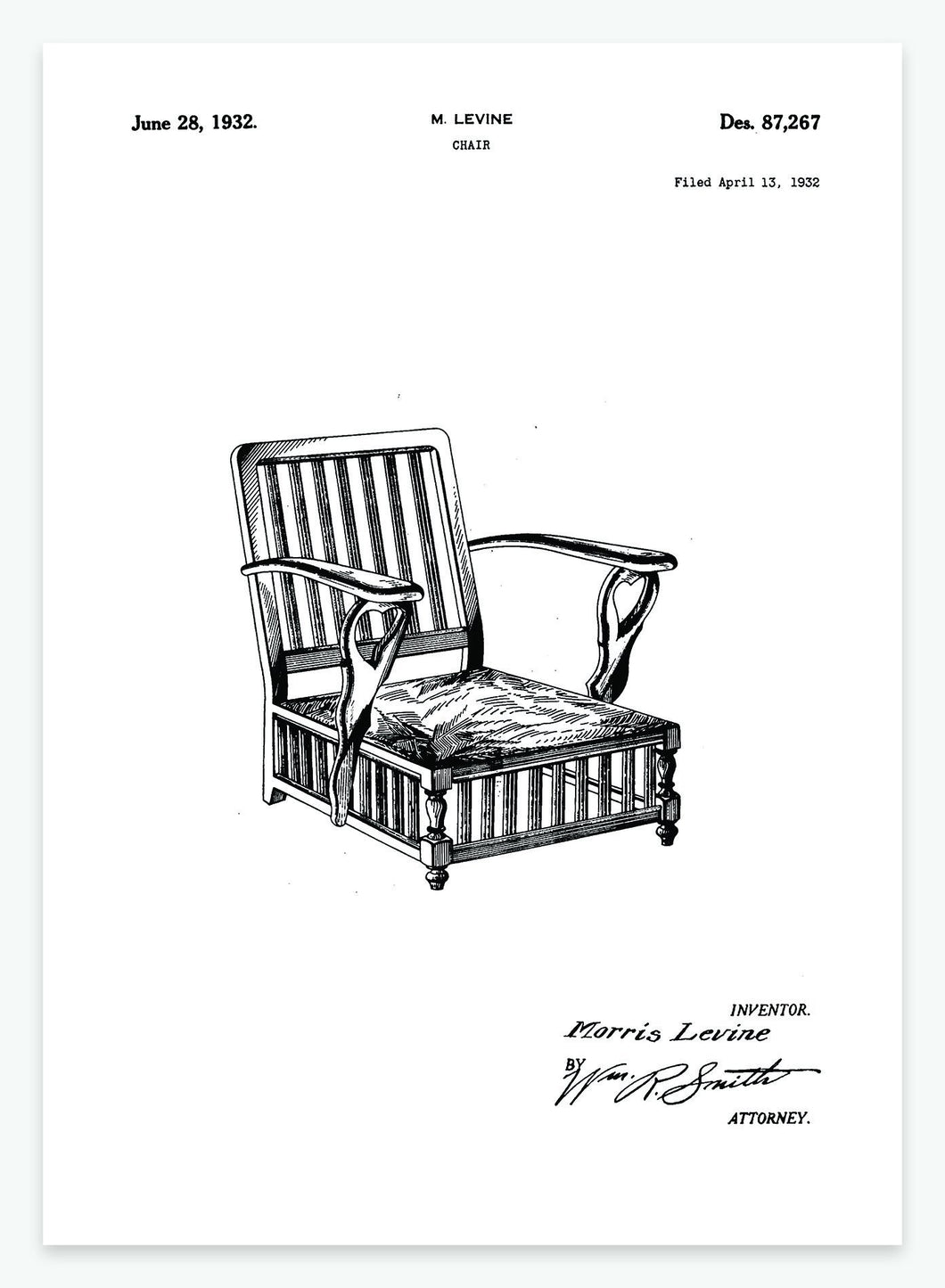 Stol | Smukt patent til din væg | plakat | poster - decoARTE