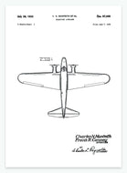 Transport Flyvemaskine | Smukt patent til din væg | plakat | poster - decoARTE