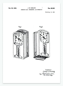 Kombineret ur og vejrstation | Smukt patent til din væg | plakat | poster - decoARTE