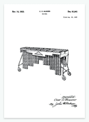 Marimba | Smukt patent til din væg | plakat | poster - decoARTE
