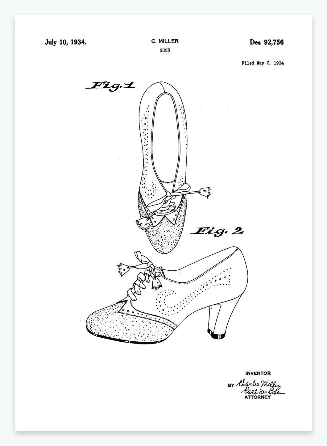 Sko | Smukt patent til din væg | plakat | poster - decoARTE