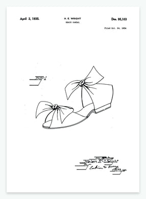 Strandsandal | Smukt patent til din væg | plakat | poster - decoARTE