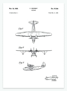 flyvemaskine | PATENTPLAKAT - decoARTE