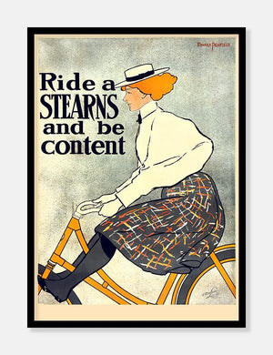 dame på cykel  |  RETROPLAKAT - decoARTE