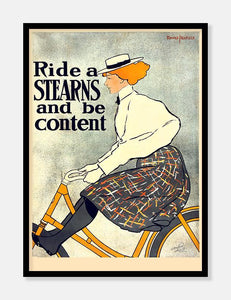 dame på cykel  |  RETROPLAKAT - decoARTE